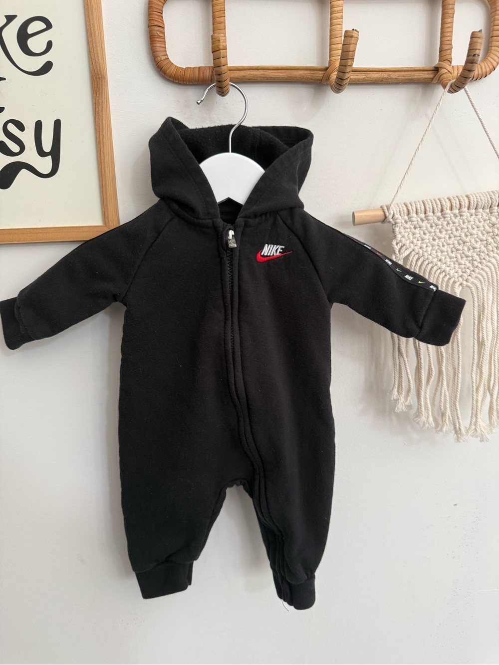 Nike - baby boys 3m zip hooded coverall